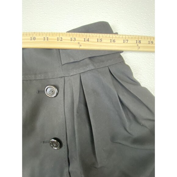 VTG Y2K Women SZ 14 Black Academia Career Preppy Double Breasted Buttons Skirt - Picture 9 of 10